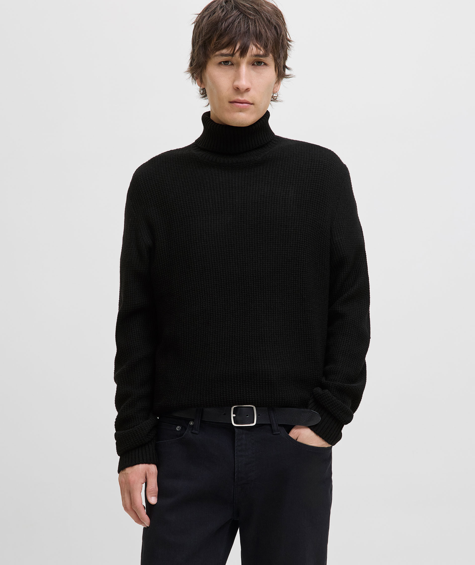 Jack & Jones JJROY knitted turtleneck sweater, Black, large image number 6