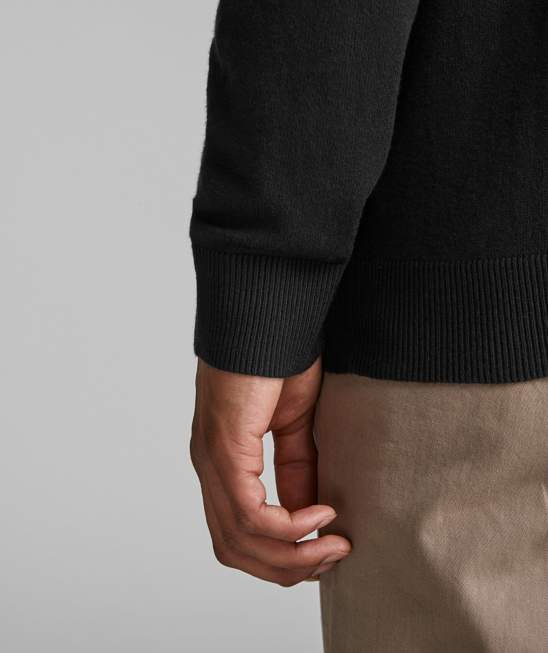 Jack & Jones JJEEMIL rullekrave striktr&oslash;je, Sort, large image number 6