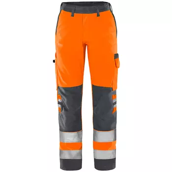 Fristads Green women's work trousers 2642 GPLU, Hi-vis orange/Grey