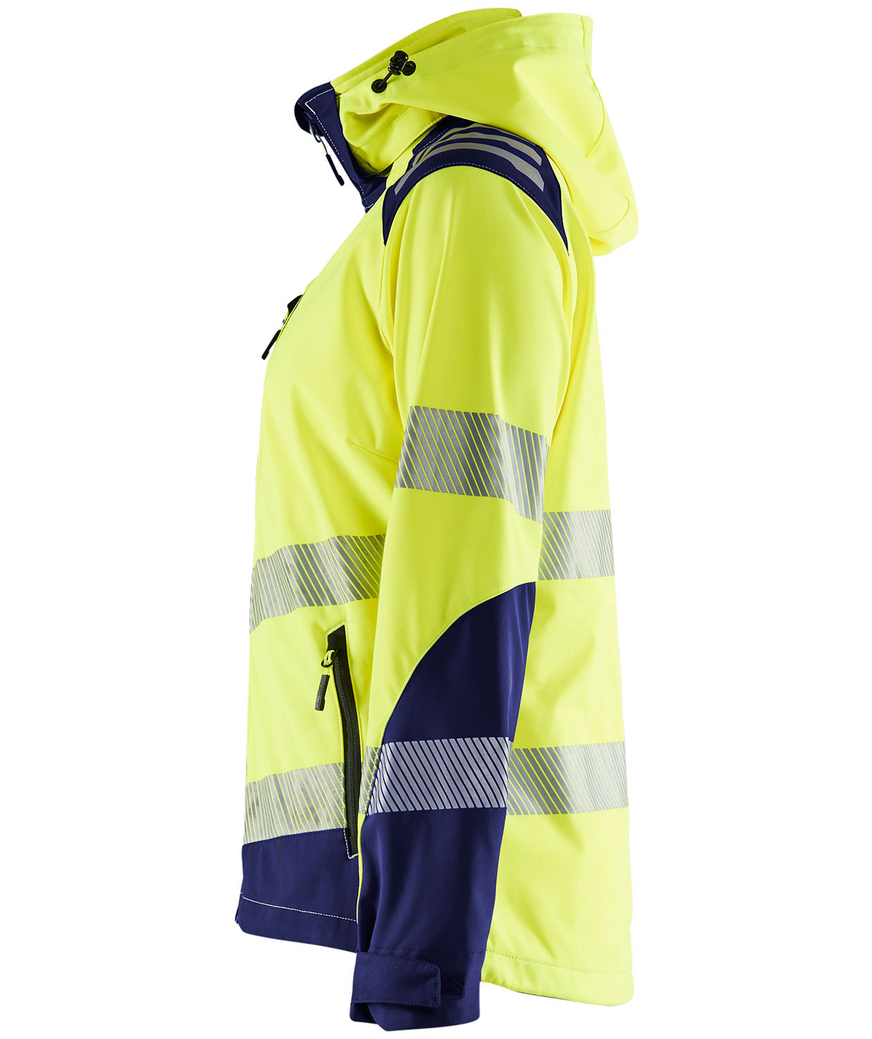 Bl&aring;kl&auml;der women's softshell jacket full stretch, Hi-vis yellow/Marine blue, large image number 3