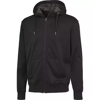 IK hoodie with full zipper, Black