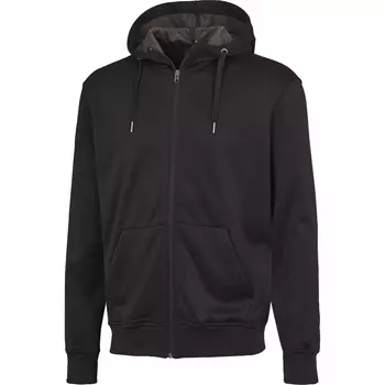 IK hoodie with full zipper, Black