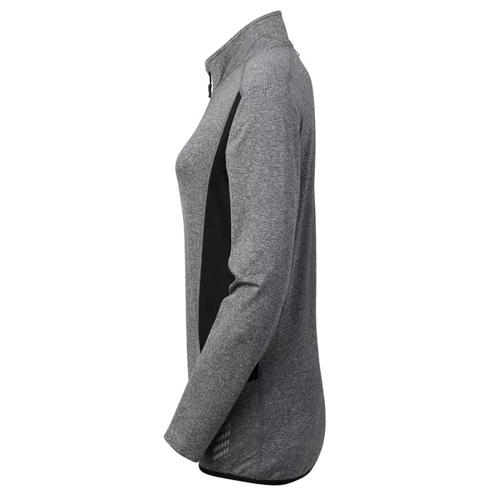 South West Sara tränings tröja med kort blixtlås dam, Grey melange, large image number 3