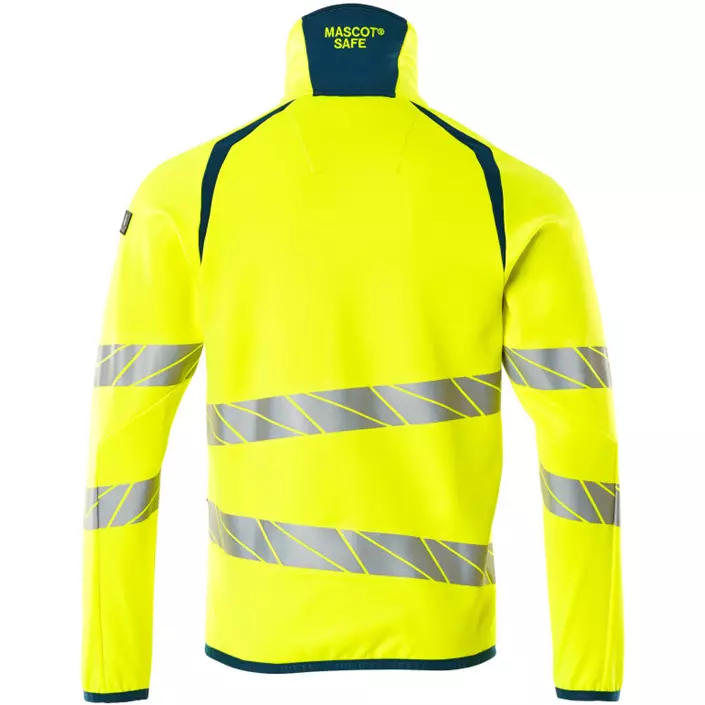 Mascot Accelerate Safe fleece jacket, Hi-Vis Yellow/Dark Petroleum, large image number 1