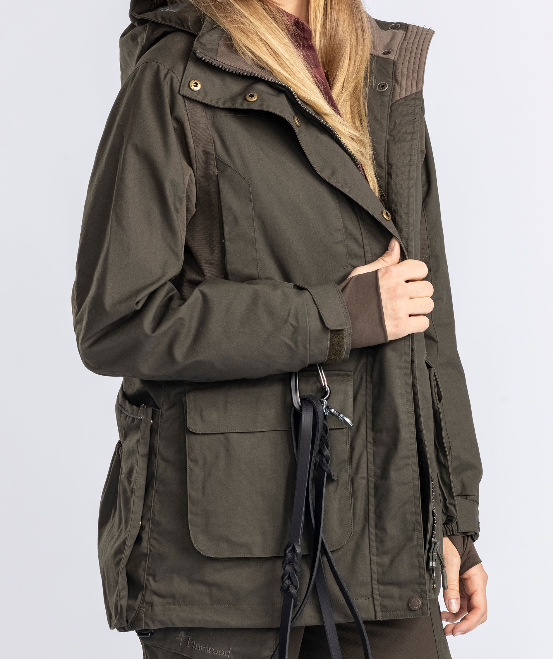 Pinewood Dog Sports Trainer damejakke, Moss green, large image number 6