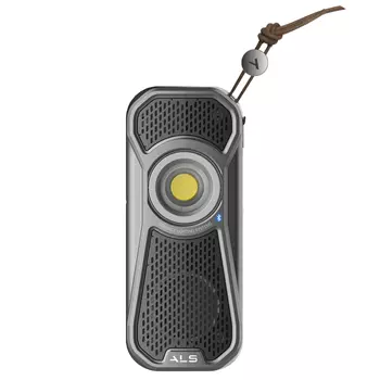 Scangrip ALS AUD601R Ficklampa med Bluetooth högtalare, Kolgrå/Svart