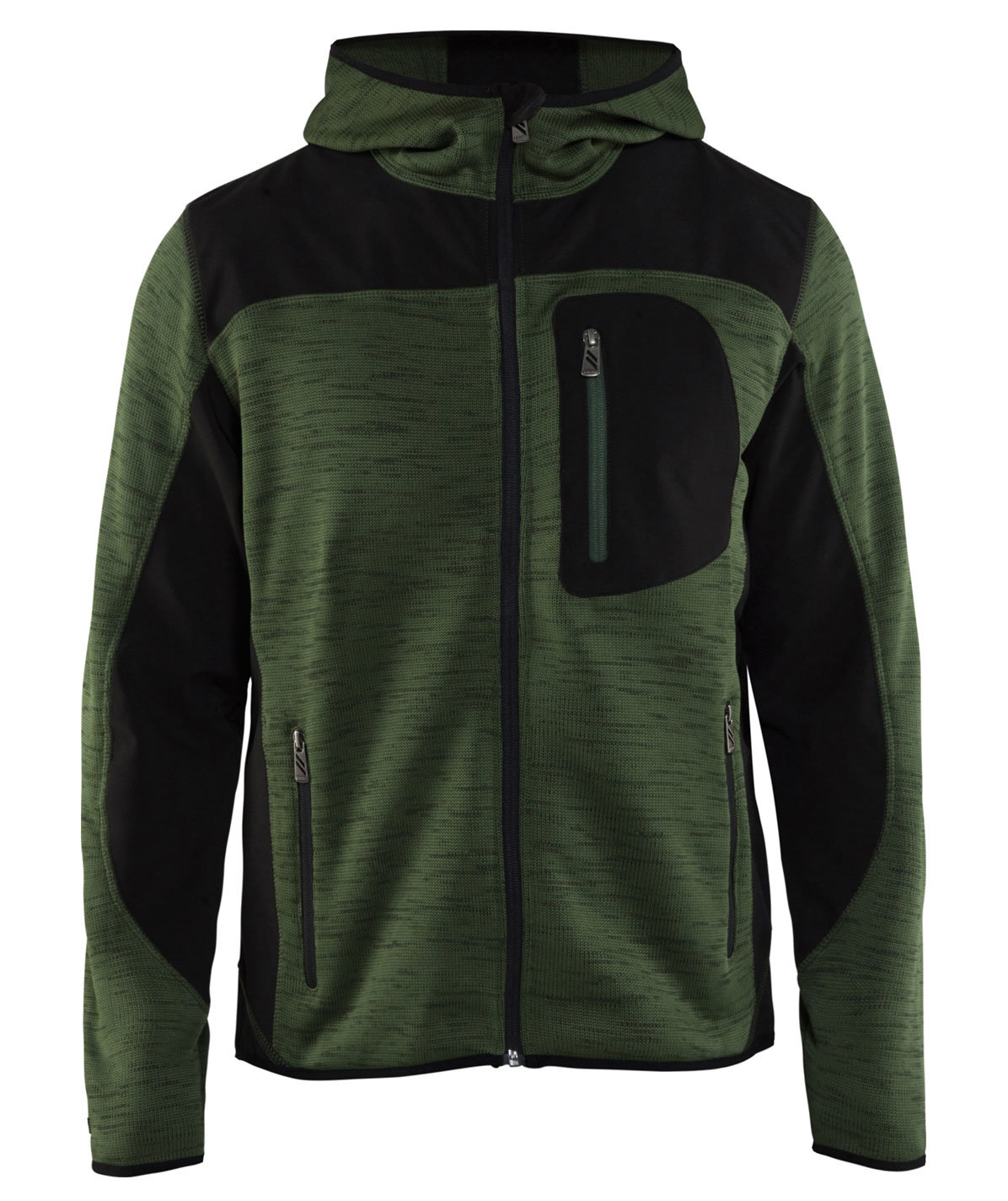 Bl&aring;kl&auml;der knitted softshell jacket X4930, Green/Black