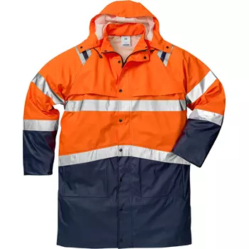 Fristads raincoat 4634, Hi-vis Orange/Marine