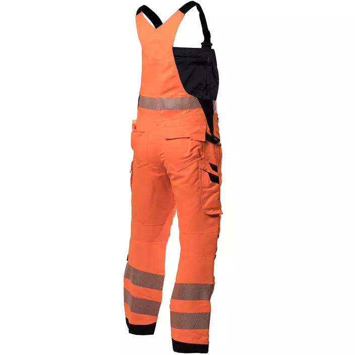 Viking Rubber Evosafe work bib and brace, Hi-Vis Orange/Black, large image number 1