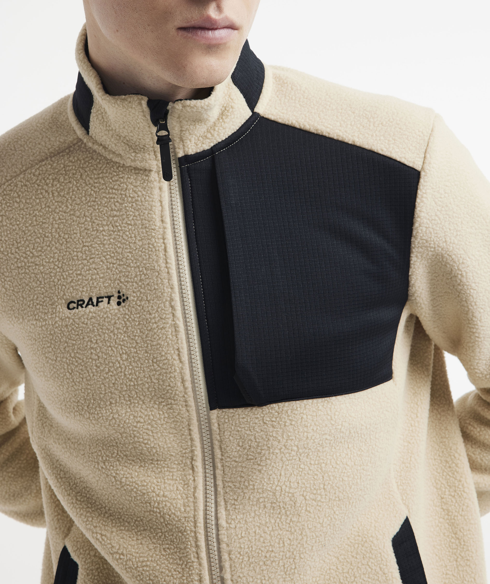 Craft ADV Explore pile fleece jacket, Ecru-black, large image number 3