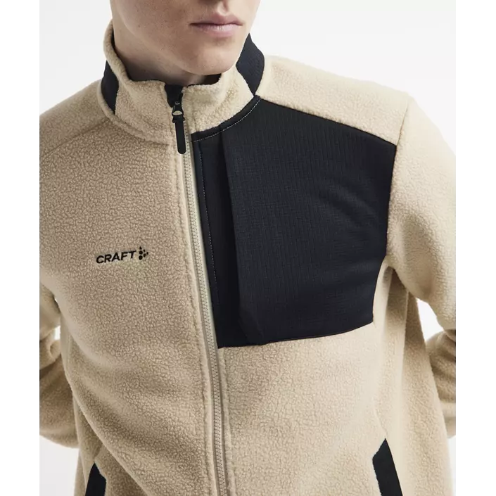 Craft ADV Explore Pile fleece jacket, Ecru-black, large image number 3