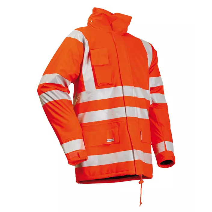 Lyngsoe PU winter rain jacket, Hi-vis Orange, large image number 0