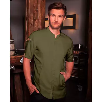 Karlowsky Green-generation short-sleeved chefs jacket, Moss green