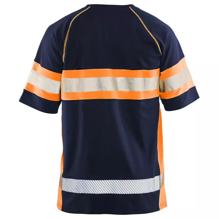 Blåkläder T-shirt, Marine/Hi-Vis Orange, large image number 1