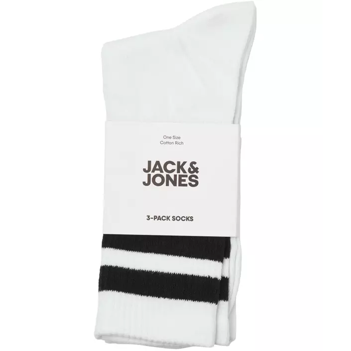 Jack & Jones JACTRAVIS 3-pak tennisstrømper, White , White , large image number 3