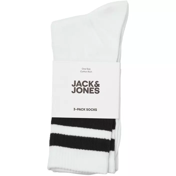 Jack & Jones JACTRAVIS 3-pak tennisstrømper, White , White , large image number 3