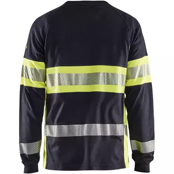 Blåkläder Anti-Flame langärmliges T-Shirt, Marine/Hi-Vis gelb