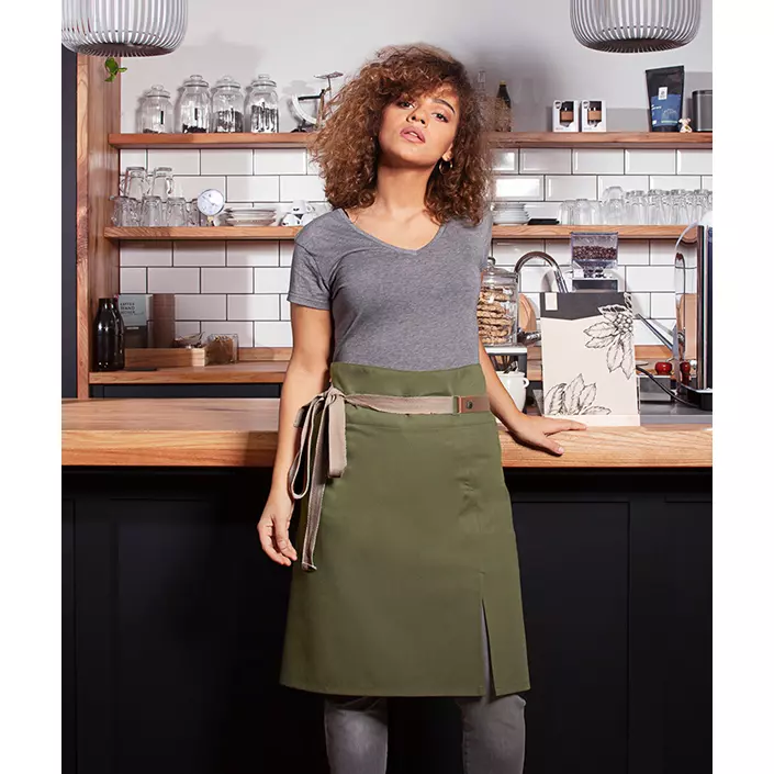 Karlowsky Recycled apron, Moss green, Moss green, large image number 1