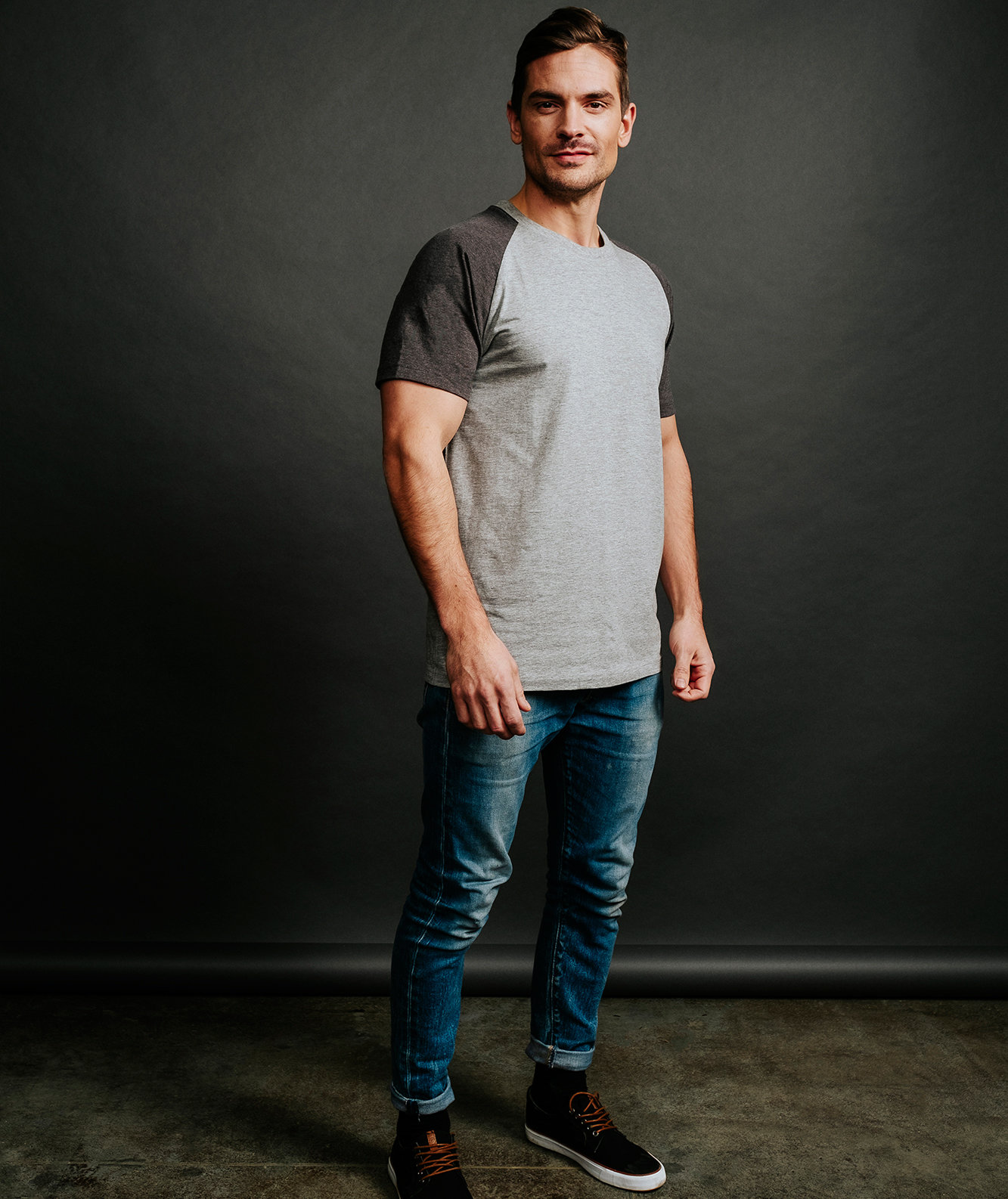 YOU Classic Raglan  T-shirt, Gr&aring;/Antracit, large image number 1