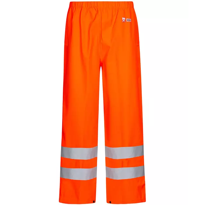 Lyngsøe PU/PVC rain trousers, Hi-vis Orange, large image number 0
