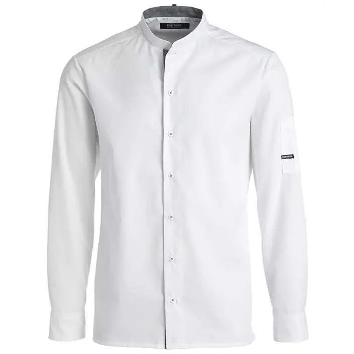 Kentaur modern fit kokkeskjorte/serveringsskjorte, Hvit, large image number 0