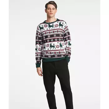 Logic knitted christmas pullover, White