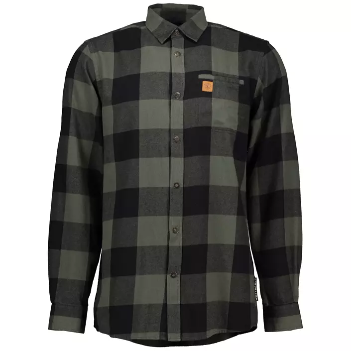 Westborn flannel shirt, Dusty Green/Black, large image number 0