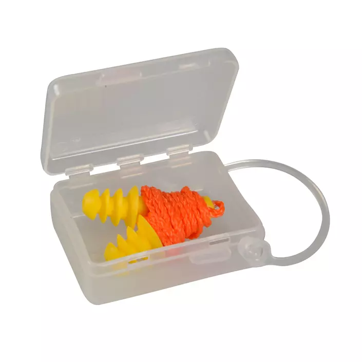 OX-ON Comfort recyclable earplugs with cord, Yellow/Orange, Yellow/Orange, large image number 1