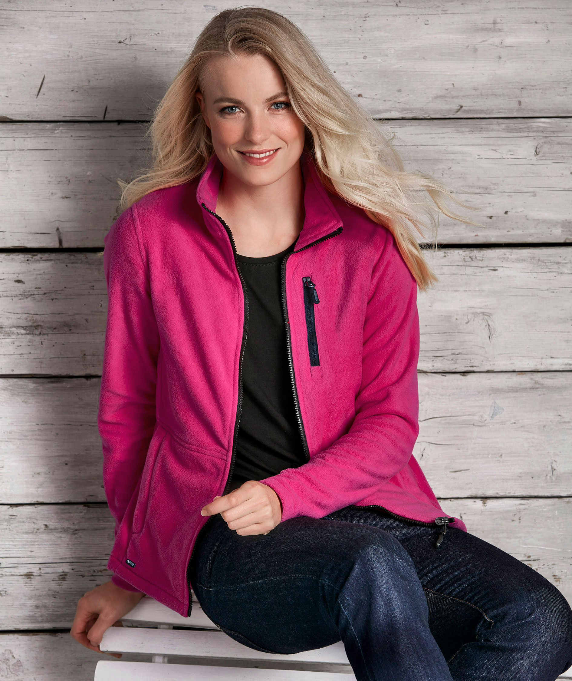 South West Alma women's fleece jacket, Cerise