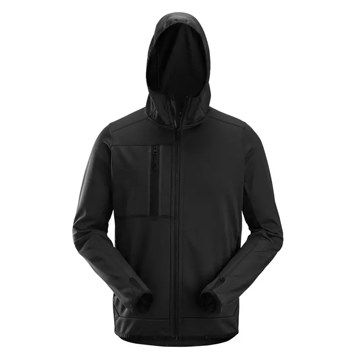 Snickers AllroundWork fleece hoodie 8058, Black, large image number 0
