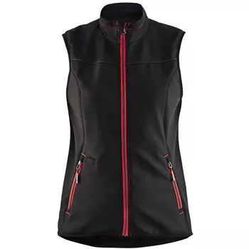 Blåkläder Unite women's softshell vest, Black/Red