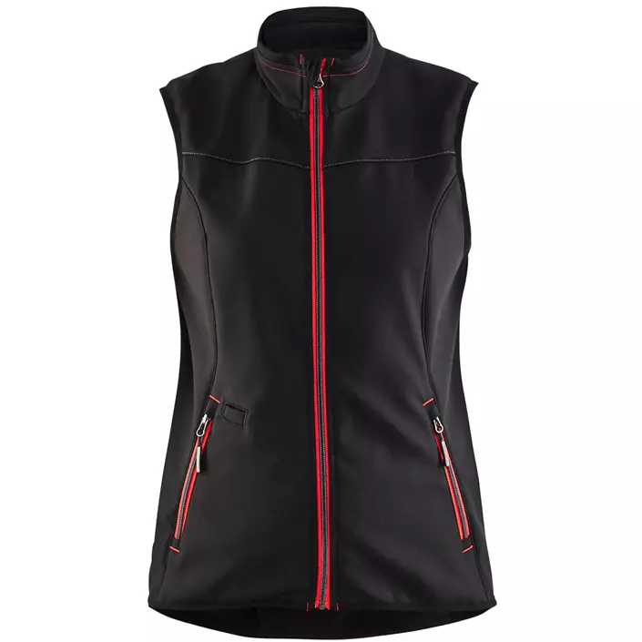 Blåkläder Unite women's softshell vest, Black/Red, large image number 0