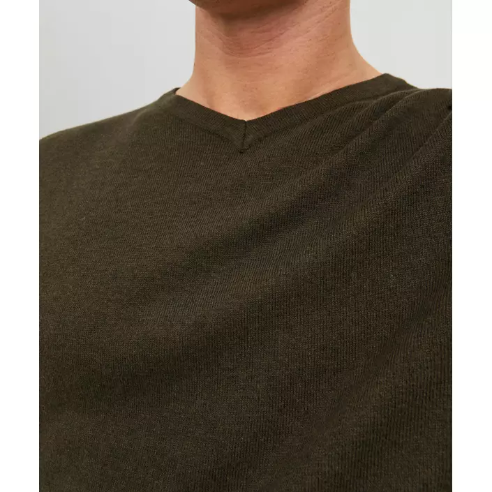 Jack & Jones JJEEMIL striktrøje, Olive Night Melange, large image number 6