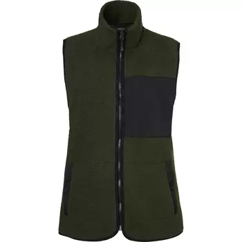 South West Saga women's fleece vest, Dark olive 