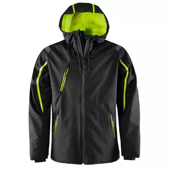 Fristads Gore-Tex® shell jacket 4864 GXP, Black/Hi-Vis Yellow