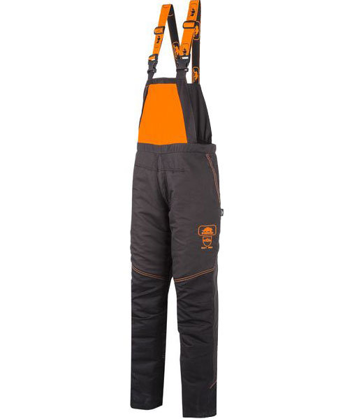 SIP BasePro cut protection bib and braces, Anthracite/Hi-vis orange, large image number 2