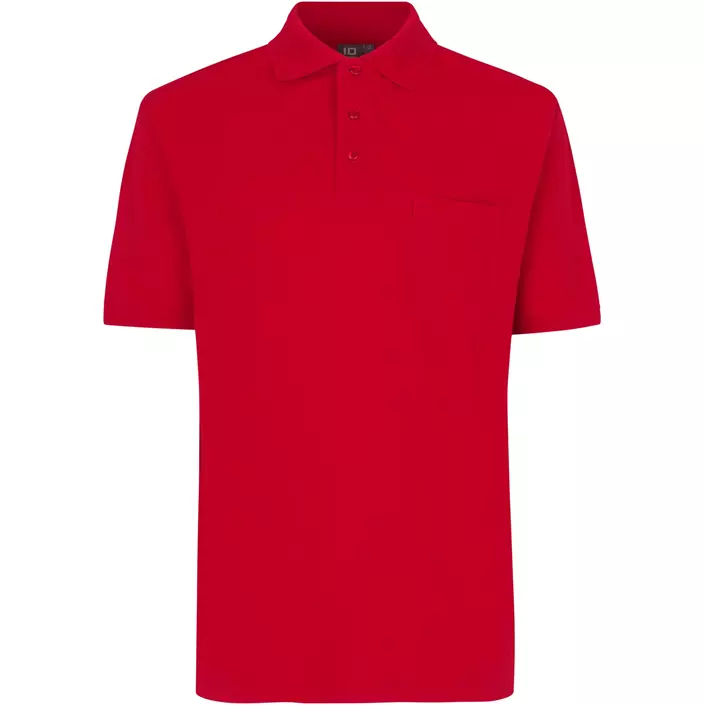ID Klassisk Polo T-skjorte, Rød, large image number 0