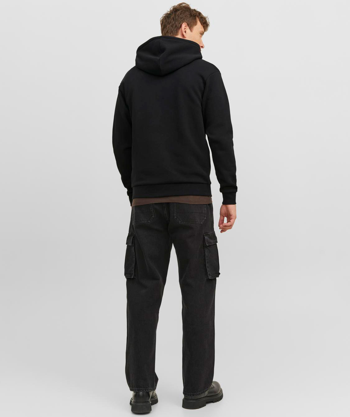 Jack & Jones JJEBRADLEY hoodie med dragkedja, Black, large image number 3