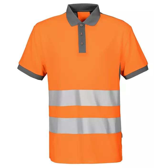 ProJob Poloshirt 6008, Hi-vis orange/Grau, large image number 0