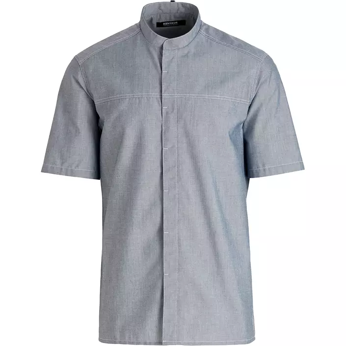 Kentaur modern fit kortärmad kock/serviceskjorta, Chambray Grå, large image number 0