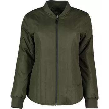 ID quilted women's thermal jacket, Olive Green