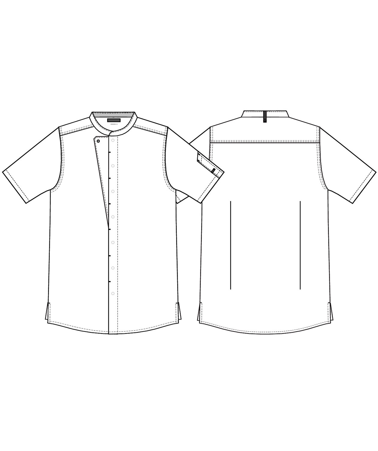 Kentaur kort&aelig;rmet  kokke-/servicejakke, Sort, large image number 4