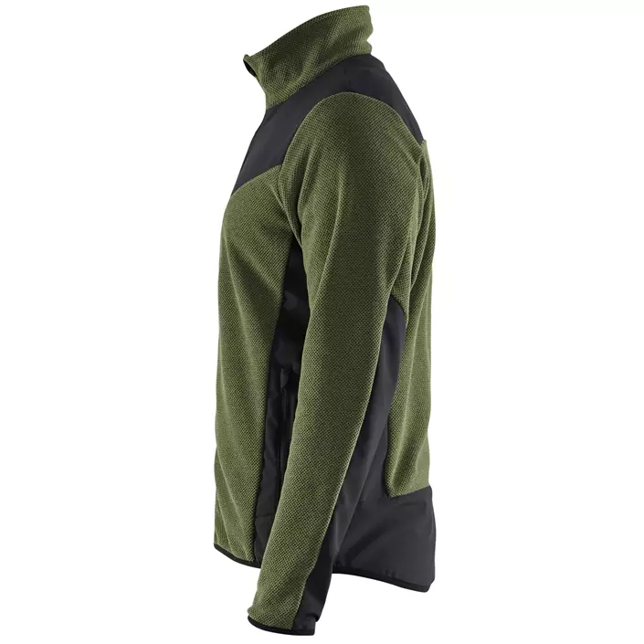 Blåkläder strikket jakke med softshell, Høstgrønn/Svart, large image number 3