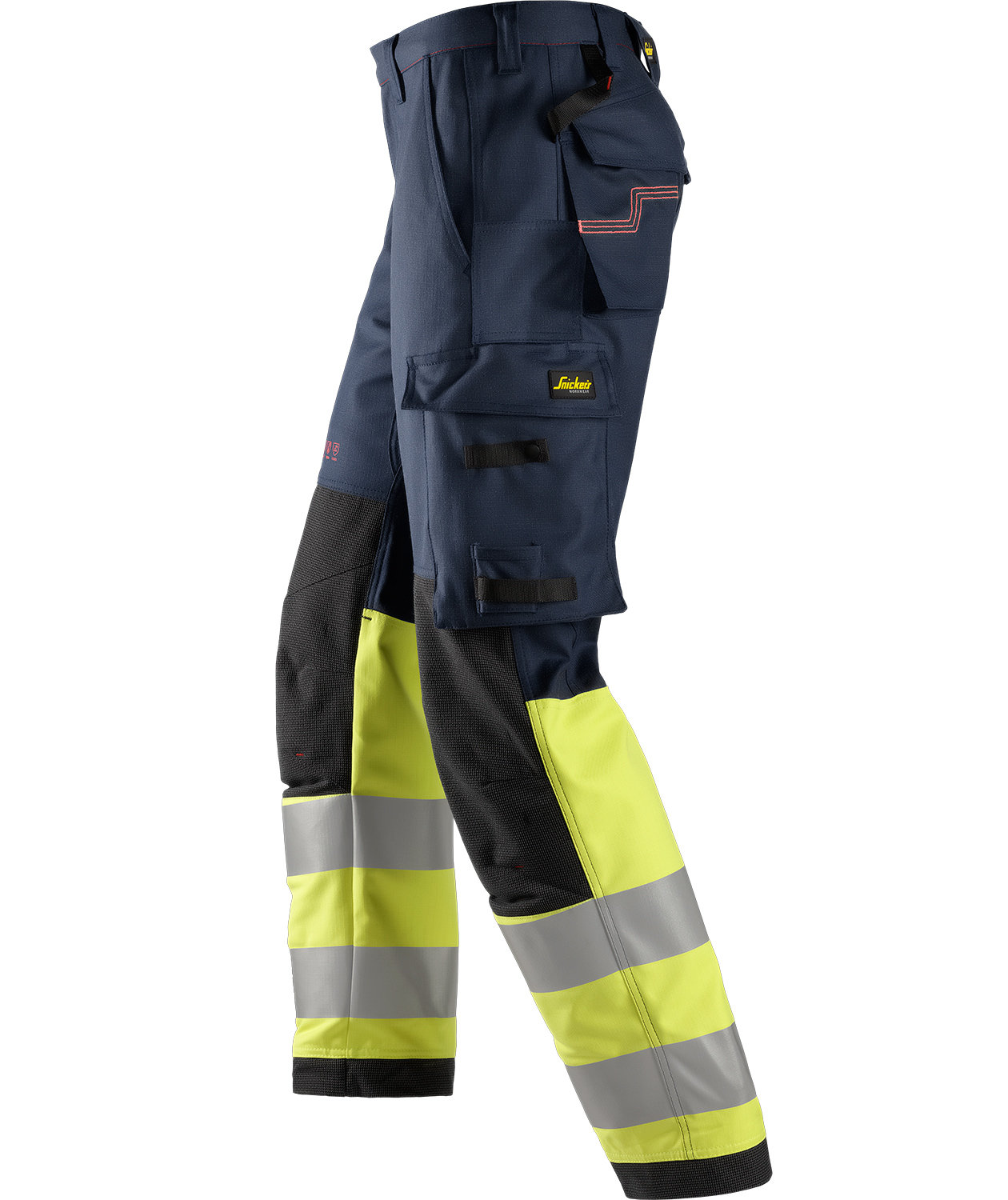 Snickers ProtecWork Arbeitshose, Marine/Hi-Vis gelb, large image number 3