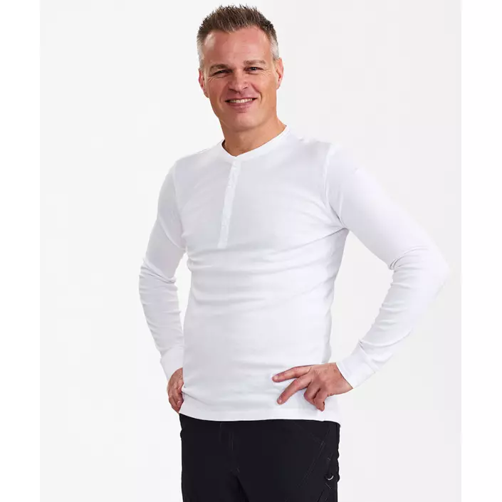 Engel Extend langærmet Grandad T-shirt, Hvid, large image number 1