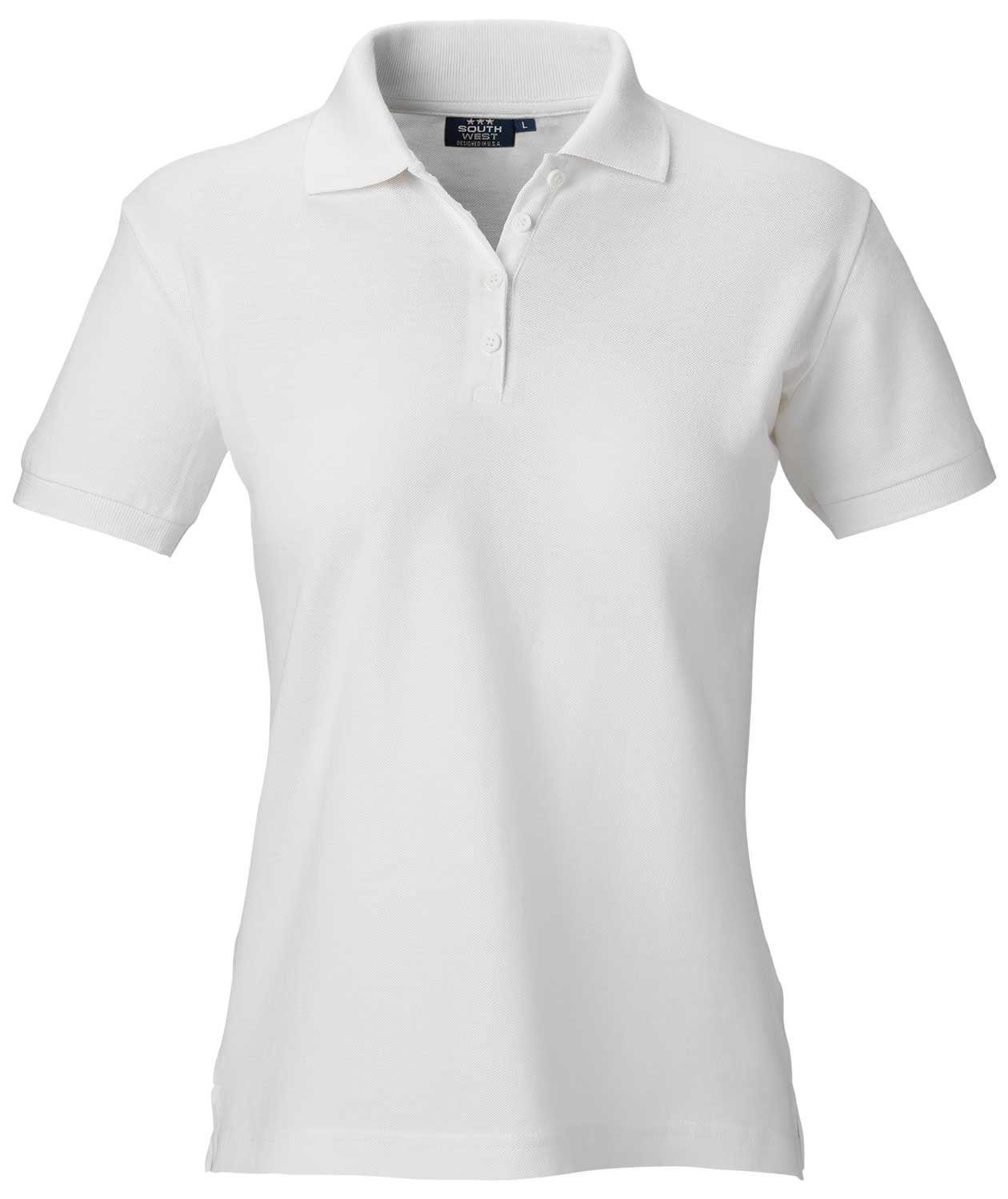 South West Coronita women's polo shirt, White, White, swatch
