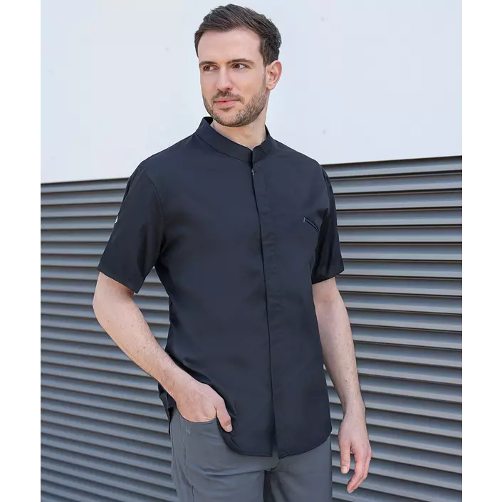 Karlowsky Modern-Touch short-sleeved chef jacket, Black, large image number 1