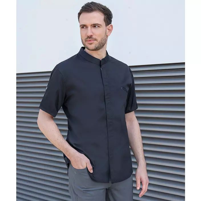 Karlowsky Modern-Touch kortærmet kokkejakke, Black, large image number 1