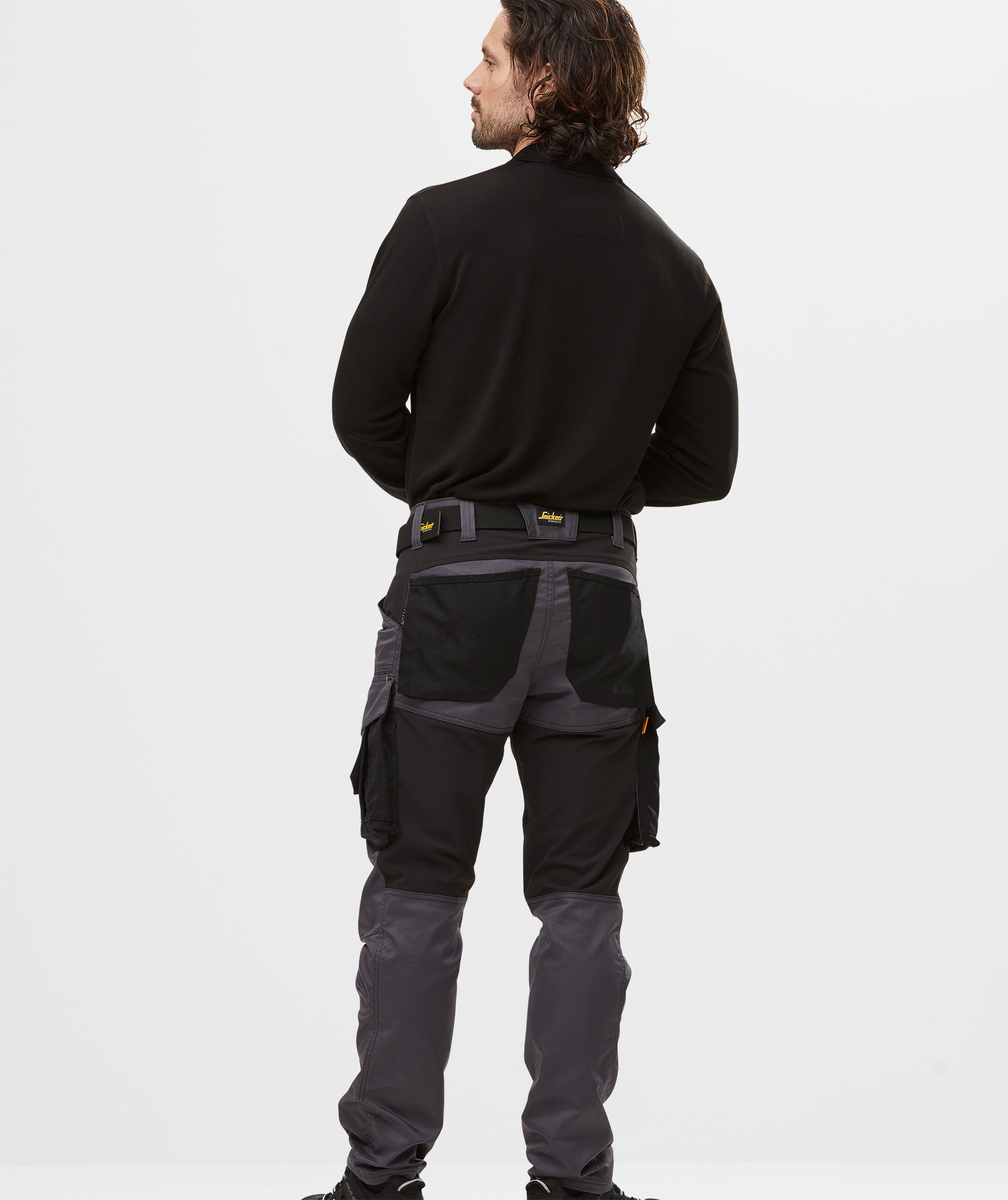 Snickers long-sleeved polo shirt 2608, Black, large image number 3