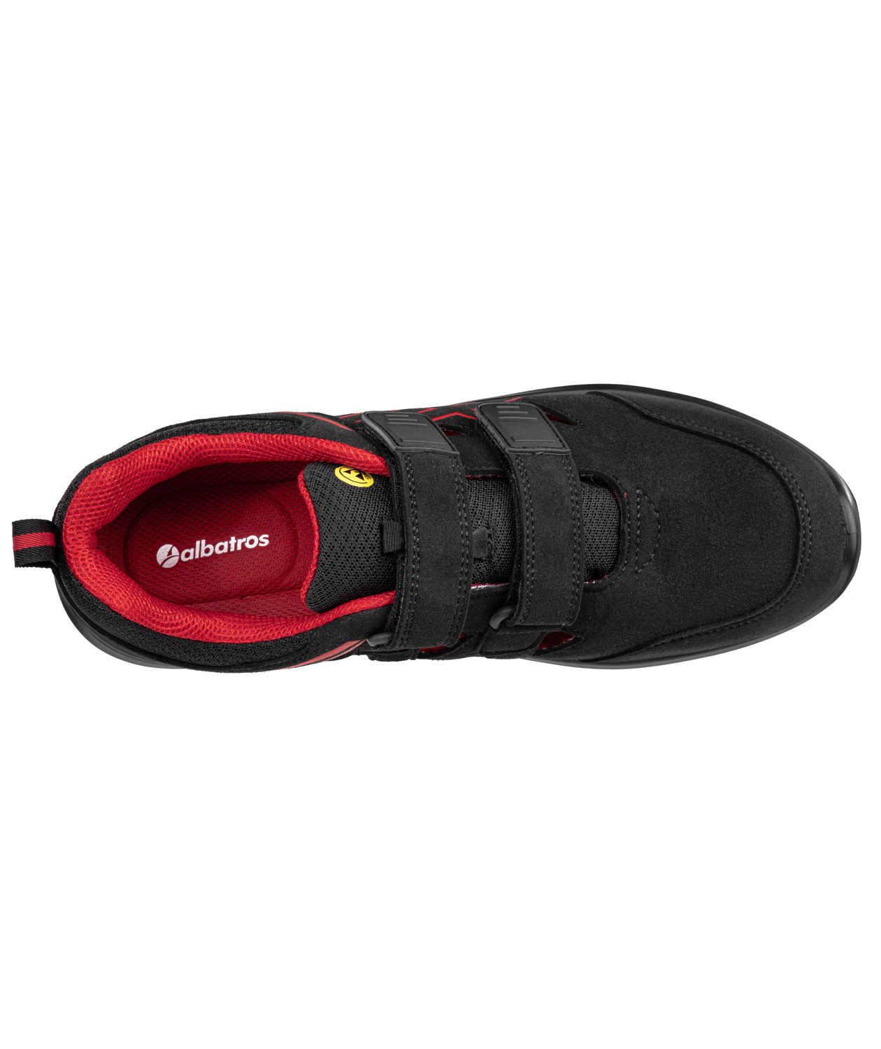 Albatros Clifton Air Low safety sandals S1, Black/Red, large image number 3
